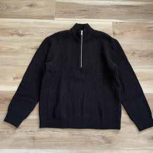 Everlane Men’s Felted Merino Half-Zip Sweater L